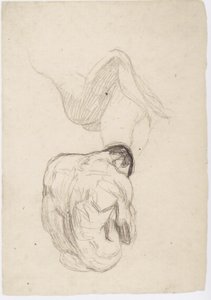 Detail Study of an Embracing Couple, Seated Male Nude from Behind